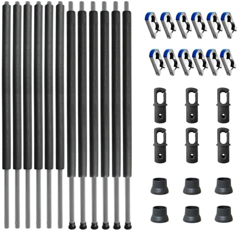 Baunsal® Trampolin Netzstangen 6 x Ø 28 x 1,2 mm x 270,5 cm (FGOS) Ersatzteile Netz Stangen Netzpfosten Netzstangen Rohre Stangen Ersatz