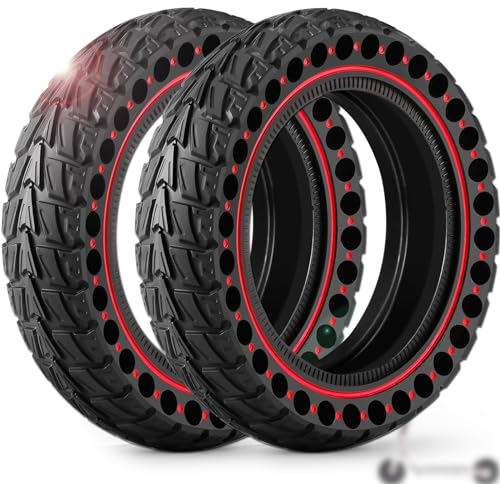 Monuary 2PCS E Scooter Reifen 50/75-6.1, E Roller Vollgummireifen 8 1/2 x2, Reifen 8,5x2 Schlauchloser Vollgummi für Xiaomi Scooter 3/3 Lite/Pro 2 /M365
