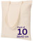 MINIMARG 100% Cotton Canvas Bags for Grocery, Plain Tote Bags to Decorate, eco-friendly Canvas Reusable blank Tote Bags made with Premium Quality Fabric - Size 38x42cm+65cm long Handle (10, Natural)