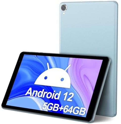 Blackview Tablet Tab 5 Tablets Android 13 Tablets 8 Inch Tablet Quad-Core 5GB RAM 64GB ROM+1TB,1280 * 800 HD+ IPS Screen with Read Mode,5580mAh Battery,Dual BOX Speaker,WiFi, Bluetooth, GMS-Grey