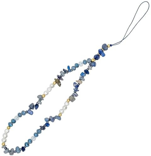 JYTDBCS Beaded Mobile Phone Charm Strap, Handmade Crushed Stone Pearl Phone Case Charm Jewelry Accessory, Mobile Phone Lanyard Key Chain Wristband,phone charm