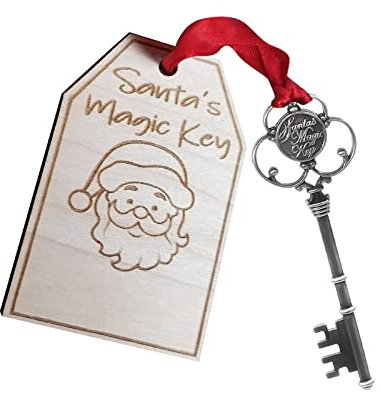 TianWlio Weihnachtsbaum Anhänger Deko Christbaumschmuck Weihnachtsschlüssel für Haus ohne Schornstein Ornament Weihnachtsschlüssel Weihnachtsmann Dekoration Weihnachtsbaum Hängende (Black One Size)