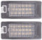 AUTO-STYLE Satz LED Nummerschildbeleuchtung kompatibel mit Fiat 500X (6X) 2018-2022 / 500X (7X) 2021- / 500e 2020- / Abarth 500 EV 2023- & Alfa Romeo Tonale 2022-, Schwarz