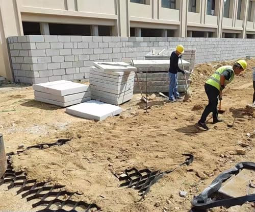 (de:Kies-Bodengitter, 5,1 cm hoch, Geogitter für Auffahrten, Stützmauern, Landschaftsbau, durchlässige Pflastersteine zum Auffüllen von Erde, Steinen und Schlamm, 3 33 Fuß Stabilisierungs