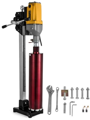 BDJSN Carotatrice Professionale da 2180 W, Carotatrice per Calcestruzzo Wet&Dry da 160 Mm con Supporto, velocità 1600 Giri/min, Perforatrice Ad Acqua Diamantata per Blocchi di Mattoni in Calcestruzzo