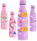 Vikastar Borraccia Termica, 500ml senza BPA, Thermos per Bevande Calde, a Prova di Perdite, Borraccia Bambini, Acciaio Inox per Scuola, Sport, Palestra, Ciclismo, Viola-Sole