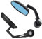Motorrad Rückspiegel Für Chopper Für Bobber Für ATV Für Quad 7/8 Motorrad Lenker Ende Rückansicht Seitenspiegel Schwarz Motorcycle Mirror