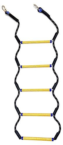 LLINthy Marine Seilleitern Verlängerung 5 Stufen Seilleiter Angelseil Boarding Leiter für Segelboote Kajak Kanu