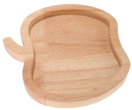 VERDANVERSE Apfelförmiges Holztablett Zum Servieren Von Snacks Obsttablett Mehrzweck Speiseteller Dekoratives Brottablett Für Küche Und Esszimmer