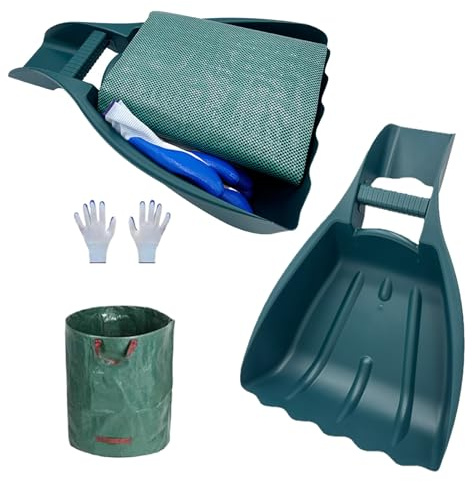 Rrlihjgu Laubschaufeln und Rechen | Werkzeug zum Aufsammeln von Abfällen und Rasenabfällen, ergonomisch, leicht und robust, zur Reinigung von Garten und Rasen