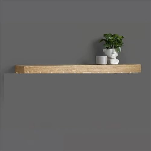 QXYOGO Wandboard mit Geheimfach,Geheimfach MöBel Schlichtes, an der Wand montiertes Weinregal mit geheimem Ablagefach(Wood Color)