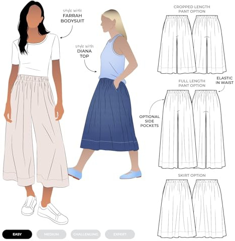 Style Arc Sewing Pattern - Rumi Woven Skirt and Pant (Sizes 18-30)