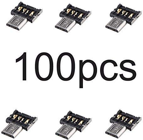 chenyang 100 PACK Adattatore Micro USB OTG Adattatore connettore da Micro USB maschio a USB 2.0 femmina ultra mini