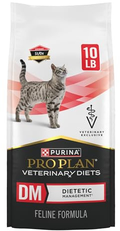 Purina Pro Plan Vet Diets DM Dietetic Management Dry Cat Food, 10 lb Bag