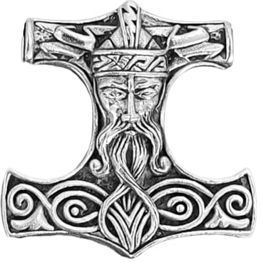 Kiss of Leather 292 Pendentif en forme de marteau de Thor en argent sterling 925