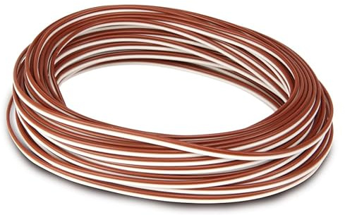 RAUTRONIC Zwillingslitze, 2x 0,14 mm², braun/weiß, 10 m