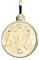 My Gold Damen Kinder Anhänger Sternzeichen Waage Gold 333 (Ohne Kette) Gelbgold (8 Karat) Ø 12mm Rund Tierkreiszeichen Zodiac round A-06017-G303-Waa