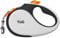 TUG 360° Tangle-Free Retractable Dog Lead for Up to 25 kg Dogs | 5 m Strong Nylon Tape/Ribbon | One-Handed Brake, Pause, Lock (Medium, White/Orange)