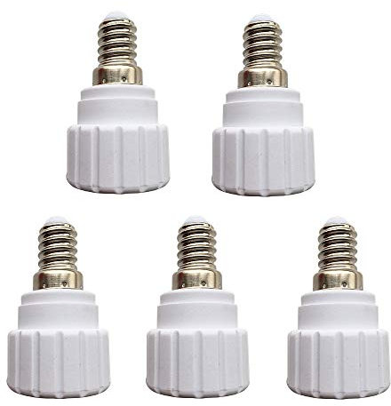 DZYDZR 5 Stück E14 auf GU10 Lampensockel Adapter für LED Lampen