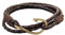 JOYID Fish Hook Leather Wrap Braided Bracelet Multi-layer Handwork Punk style Fish Clasp Bracelet for Men, 9, Metal