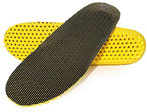 Volwco Obere Polsterung Einlegesohlen aus viskoelastischem Schaumstoff beim Gehen und Anhalten für Trainer Trainer Fersenschutz und weich stoßfest 7-11,5 (EU 40-45,5) Schwarz