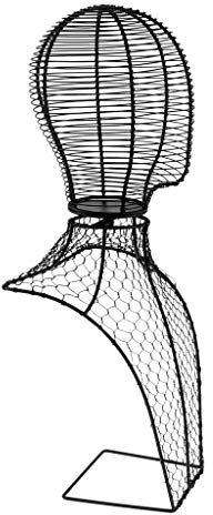 perfeclan Hochwertig aus aus Hutständer Perückenkopf Perücken Verkaufsständer Modellkopf Huthalter, Schwarz