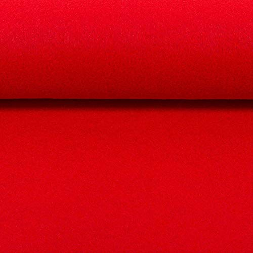 Hochwertiger Bastel-Filz 5 mm stark 670g/qm- Taschenfilz - 45 cm breit Meterware (Rot)