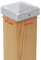 Lot de 10 capuchons pyramide pour poteaux en acier galvanisé 91 x 91 mm