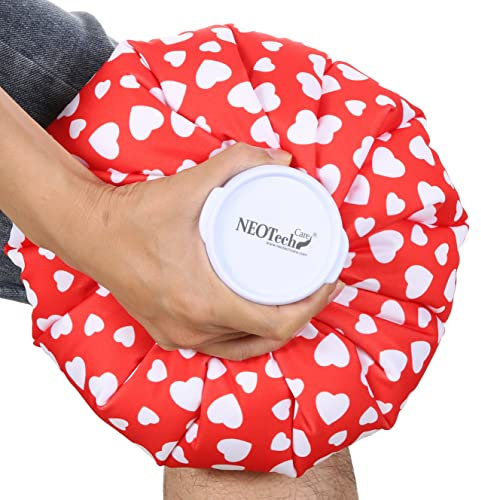 NEOtech Care Eisbeutel - Kühlbeutel mit Schraubdeckel - wiederverwendbarer, nachfüllbarer Beutel - Herzen - 28 cm