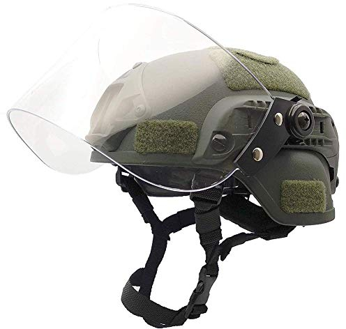Tactical Area Mich 2000 Quick Helm mit NVG Halterung und Schutzbrille für Erwachsene Paintballspieler
