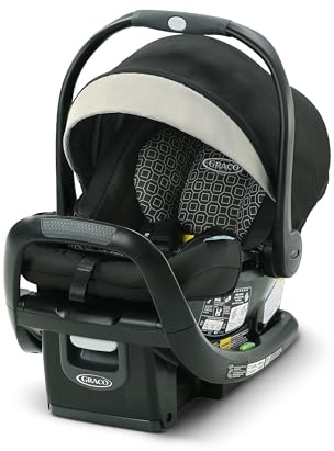 Graco® SnugRide SnugFit LX Infant Car Seat, Baby Car Seat with Anti-Rebound Bar for Extra Safety, SnugLock Easy Install Carseat, 1-Hand Adjustable Handle, No-Rethread Harness, Baby Essentials, Pierce