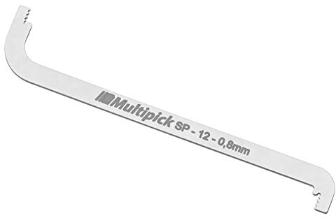 Multipick ELITE Lockpicking Spanner Profi SP-12 TOK 0,8 mm Breite – Tension Over Keyway - Schloss Spanner Werkzeug Tool für das Lockpicking Set und Dietrich Set für Anfänger und Profis