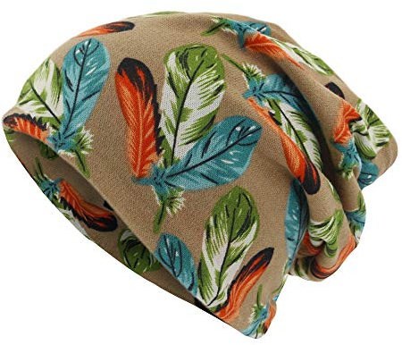 LIANGFANG Beanie Herren Damen Chemo Cap für Frauen, atmungsaktiv, Krebs Hut, Schals Baggy Slouchy Beanie Dünn Weich Haarausfall Stretch Infinity Kopfbedeckung, Khaki, Einheitsgröße, AAC01