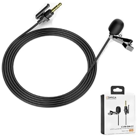 COMICA CVM-SM-O1 - Micrófono Lavalier profesional omnidireccional con clip de solapa condensador, micrófono Lav para transmisor inalámbrico/cámara DSLR, micrófono de grabación para entrevistas, vlogs