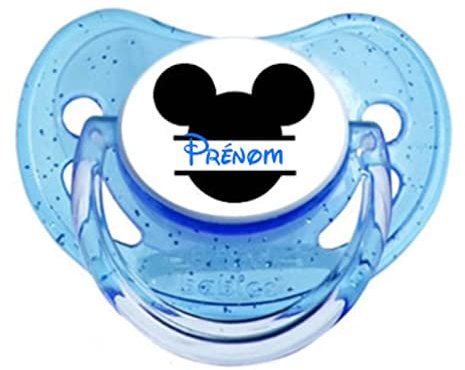 CDJS France Ciuccio Ciuccio bambino personalizzato Nome Topolino blu CDM0189