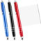 3 Penna a Sfera con Bigliettino Retrattili Penne per Notepad Nascosto a Punta Fine da 0,7 mm con Ricarica Blu Penne a Scatto in Metallo con Foglietto Estraibile per Copiare Appunti Scuola