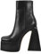 Only maker Plateau Stiefeletten Damen Kurze Stiefel Knöchel Booties Zipper Ankle Boots Kunstleder Schwarz 40 EU