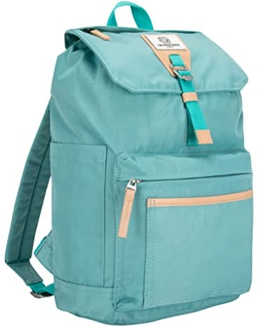 SEVENTEEN LONDON – 16L Laptop-Rucksack für Damen 15 Zoll Mädchen Jungen Schulrucksack Wasserabweisendes Nylon Gefalteten Kordelzug Rucksack in türkis für Universität/Reisen/Herren – 'Fulham'
