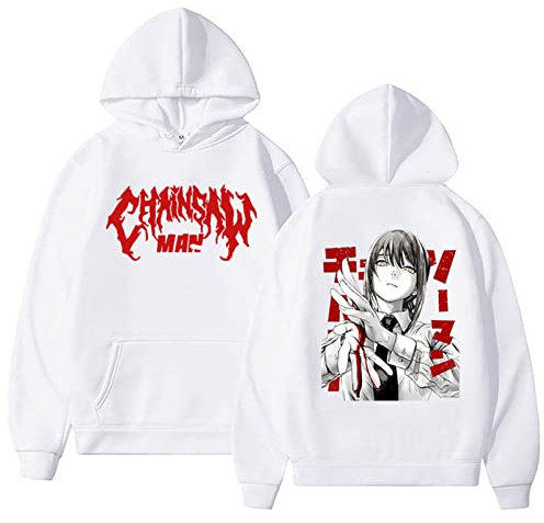 xhomeshop Anime Chainsaw Man Hoodies Chainsaw Makima Long Sleeves Pullover Makima Sweatshirts Makima Fans Clothing