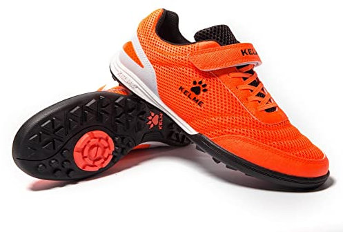 Football Boots Astro Turf Kids Boys Athletics Training Shoes Soccer Shoes Teenager Indoor Outdoor Sneakers for Unisex Orange