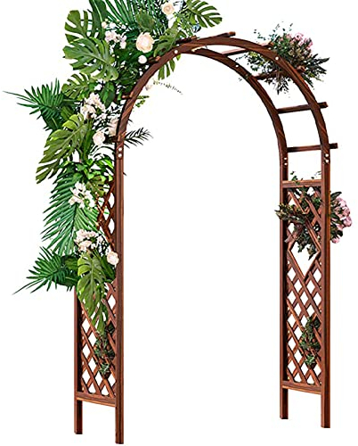 CHUNTIANMEI Gartenbögen Spalier Rosenbogen Pergola Laube Pflanzenbeet Rosenbögen aus Holz,Spalier Kletterbögen,Kletterhilfen für Kletterpflanzen,Pavillon Außendekoration,150×226cm