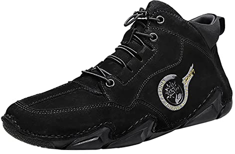 Stivali Uomo Cowboy Scarpe Tela Uomo estive Bianche Scarpe Uomo Senza Lacci estive Stivali Uomo Moto 2023 Scarpe Uomo Sneakers Bianche F-Nero 24.99