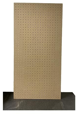 Wall Mounted MDF Peg Board - Size - 1000mm x 500mm - 6mm Holes - Great as Tool Organiser - To be used with Wooden Dowels 6mm not included with item