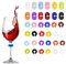 DuDuZui 36PCS Reusable Silicone Drink Marks Charms, Glass Identifiers for Parties, Weddings, Banquets, Graduations