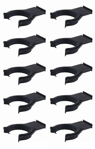 cyclingcolors 10x Gancio per battiscopa zoccolo cucina universale clip piedini zoccalatura plastica zoccolino, Ø 34mm nero