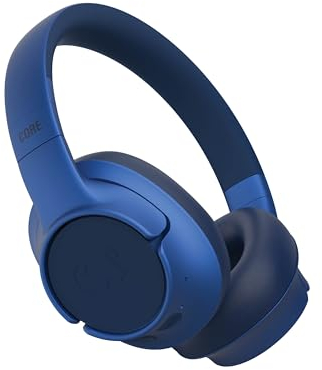 Fresh 'n Rebel Clam Core Bluetooth kopfhörer Over Ear mit ENC-Mikrofon (perfekte Anrufe), Kabellose kopfhörer mit Lautstärkeregler und Tasten für Wiedergabe/Pause, 45h Spielzeit (Blau)