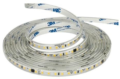 Jandei - Tira Led Autorrectificada SMD2835 220V 15W/m, 600 LEDs, Cortable y Adhesiva. IP65 Apta para Iluminación y Decoración de Exteriores – Ancho PCB 9,5mm, Bobina 5 metros (Luz Cálida 3000k)