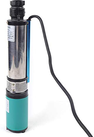 Donened - Pompe de puits profond, en acier inoxydable, pompe submersible solaire 320 W 24 V, jusqu'à hauteur de refoulement : 25 m, débit jusqu'à 5 m³/h, pompe de puits profonds pour pompe profonde de