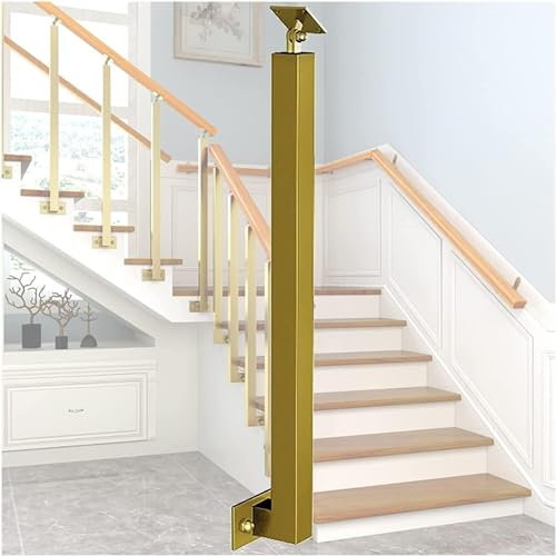 Railings, Handrails, Staircases, Metal Railings, Non Axis Columns, Used for Decks and Railings Without Axes (Size : Golden95cm)