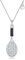 HUKKUN Tennisschläger Kette Silber 925 Tennisschläger Halskette Lapislazuli Tennis Schmuck Tennis Geschenk Damen